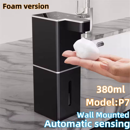 380ML Automatic Foam Soap P11 Dispenser Bathroom Smart Washing Hand Machine with USB Charging White ABS Material