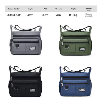 Mens Crossbody Bag Single Shoulder Bags Big Capacity Multi-Pockets Storage Bag Fashion Handbag Business Crossbody Bags