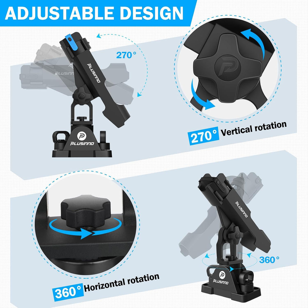 2-in-1 Kayak Fishing Rod Holder with Track System