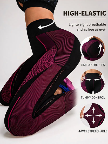 Innovista Innovista Seamless Workout Sports Leggings High Support Waisted V-Back Daily Athleisure Yoga Pilates HIIT Training Office to Gym Tights Activewear Bottoms Structured Clothes Buttery Soft Trousers Comfort Movement Functional Tummy Control Compression Squat Proof No Seam Pants Cardio Fall Outdoor Exercise UV Protection Healthy TT Viral IG Reel Ready FYP INSTA OOTD Red Black Working Mom Fitness Charm Purple Utilitarian Chic Christmas Style