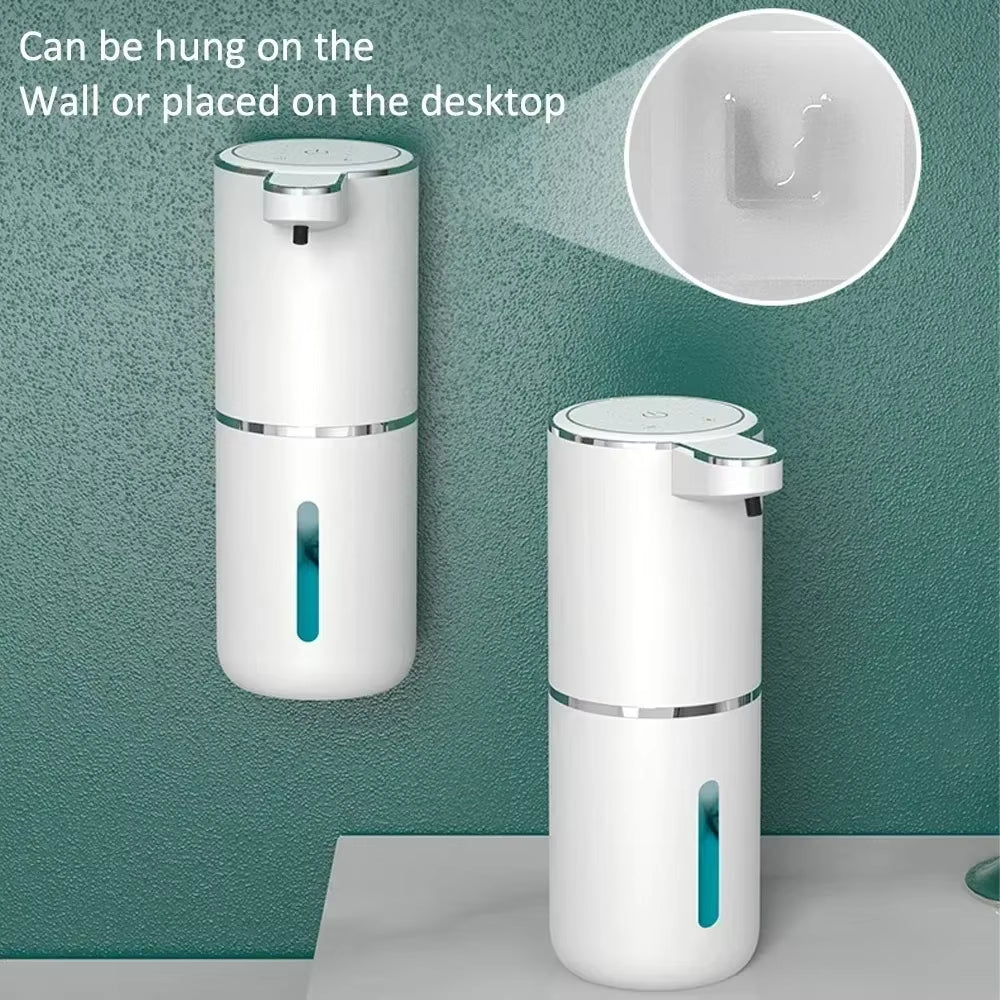 380ML Automatic Foam Soap P11 Dispenser Bathroom Smart Washing Hand Machine with USB Charging White ABS Material