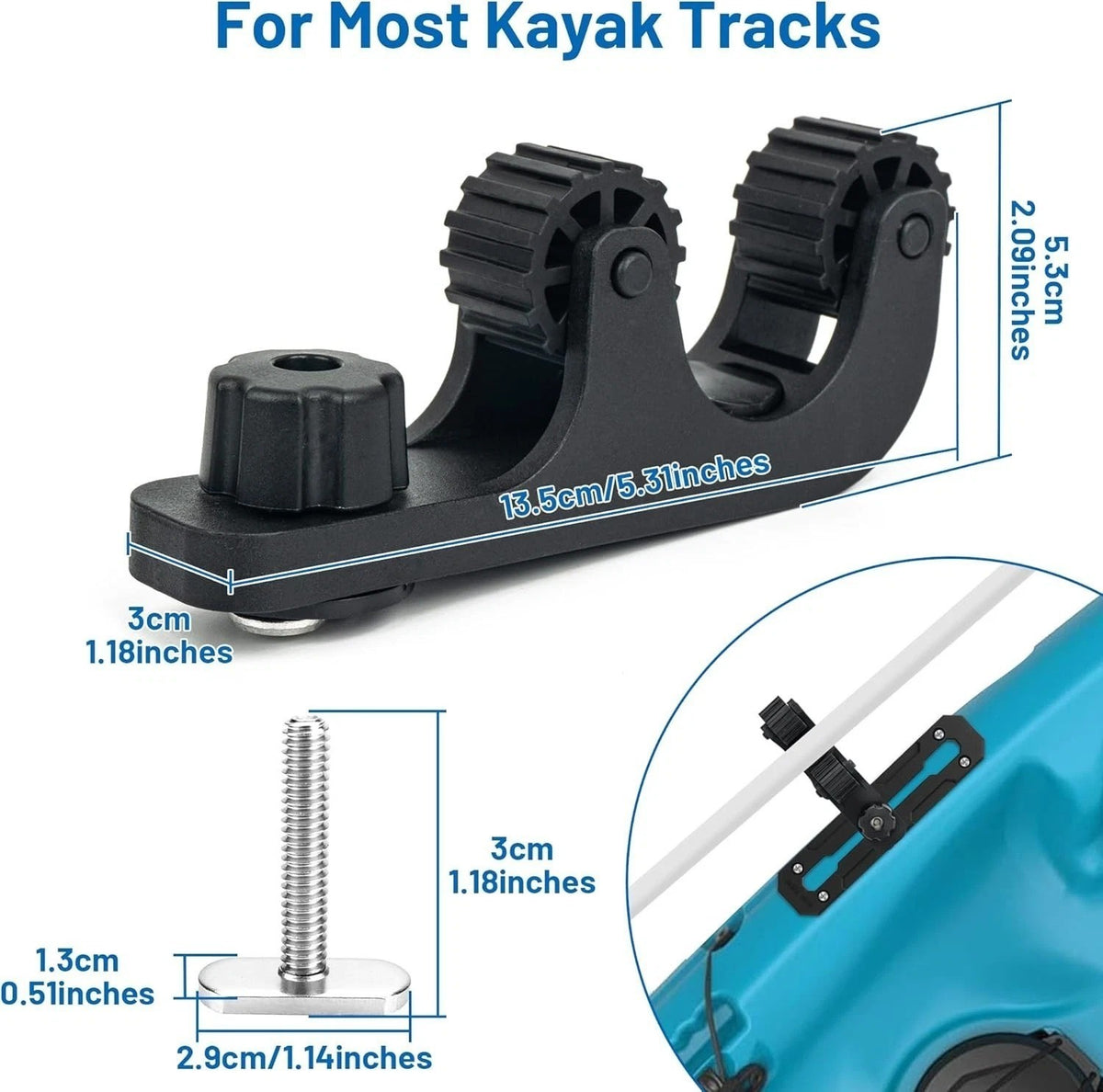 Kayak Paddle Holder, save Kayak Track Space, Kayak Track Mount