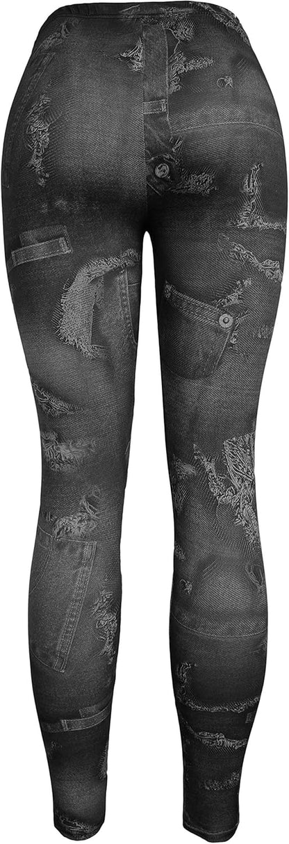 Kmystic Women'S Cotton Blend Basic Workout Fun Printed Leggings