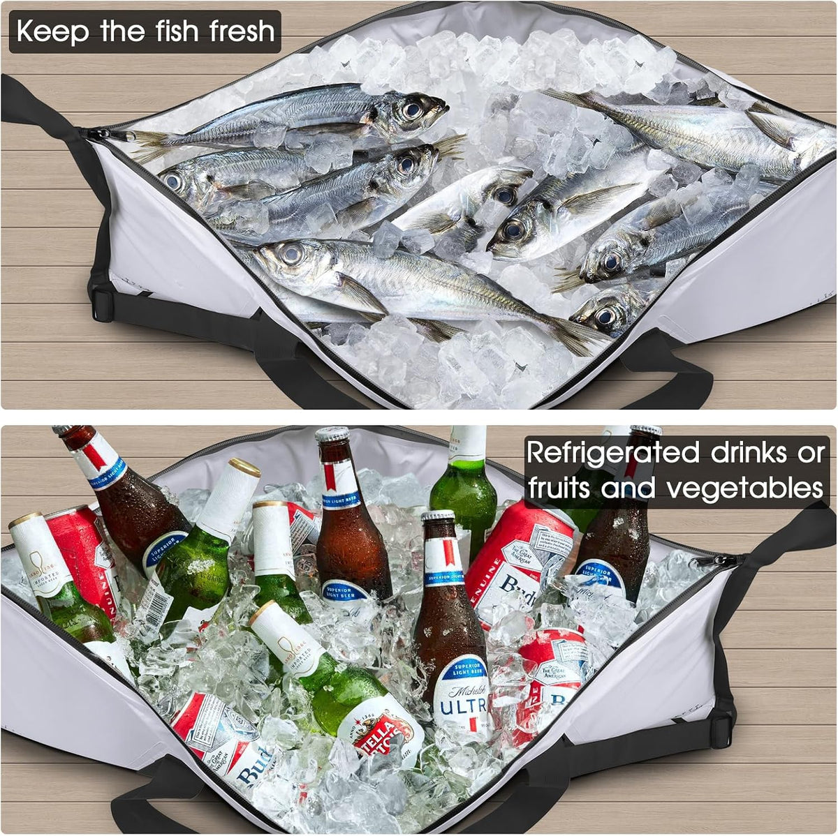Insulated Fish Cooler Bag, Fish Kill Bag for Caught Fish Ice Cold