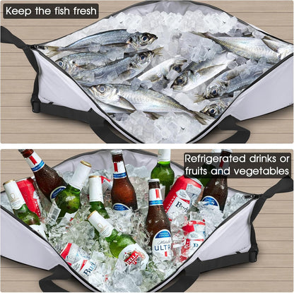 Insulated Fish Cooler Bag, Fish Kill Bag for Caught Fish Ice Cold