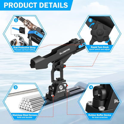 2-in-1 Kayak Fishing Rod Holder with Track System