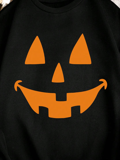 SHEIN Ezwear Halloween Print Sweatshirt