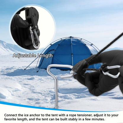 14Pcs Ice Fishing Anchor Tool Kit,Universal Ice Fishing Anchor Tool