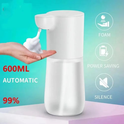 380ML Automatic Foam Soap P11 Dispenser Bathroom Smart Washing Hand Machine with USB Charging White ABS Material