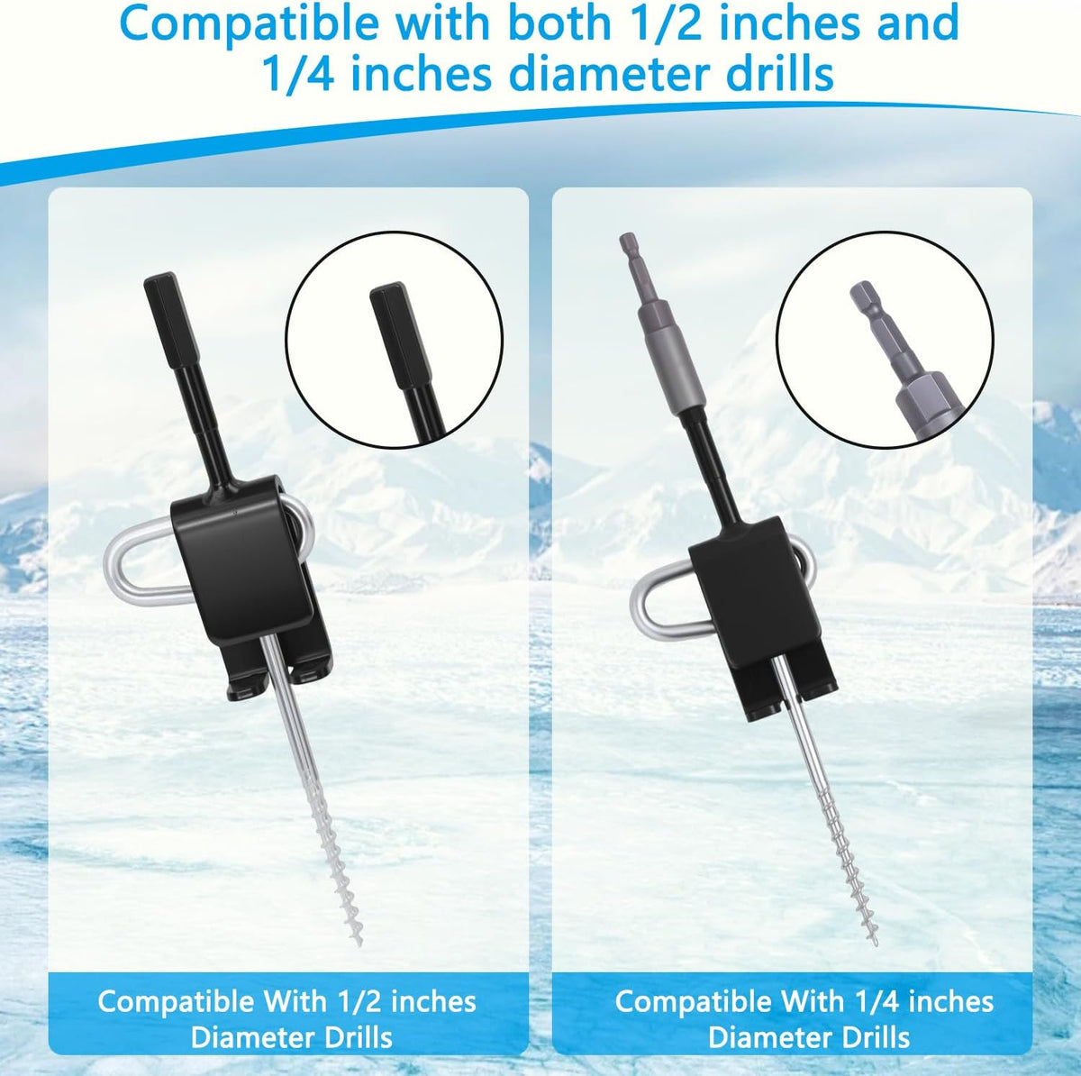 14Pcs Ice Fishing Anchor Tool Kit,Universal Ice Fishing Anchor Tool