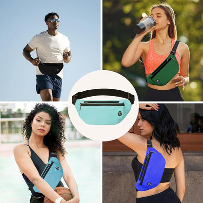 Fanny Pack for Women Men,Crossbody Water Resistant Sports Waist Bag Pack