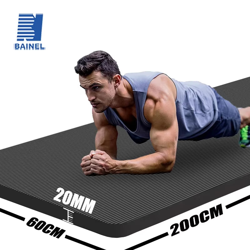 2Meter Longer Yoga Mat Super Large Lengthened Yoga Mat Men'S Special High Quality Fitness Pilates Exercise Healthy Fitness Mat
