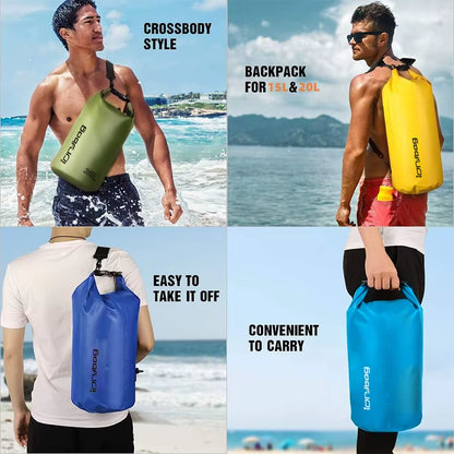 Dry Bags Waterproof Bag for Women Men 2/5/10/15/20L Swimming Rafting Kayaking River Trekking Waterproof Dry Bag Backpack