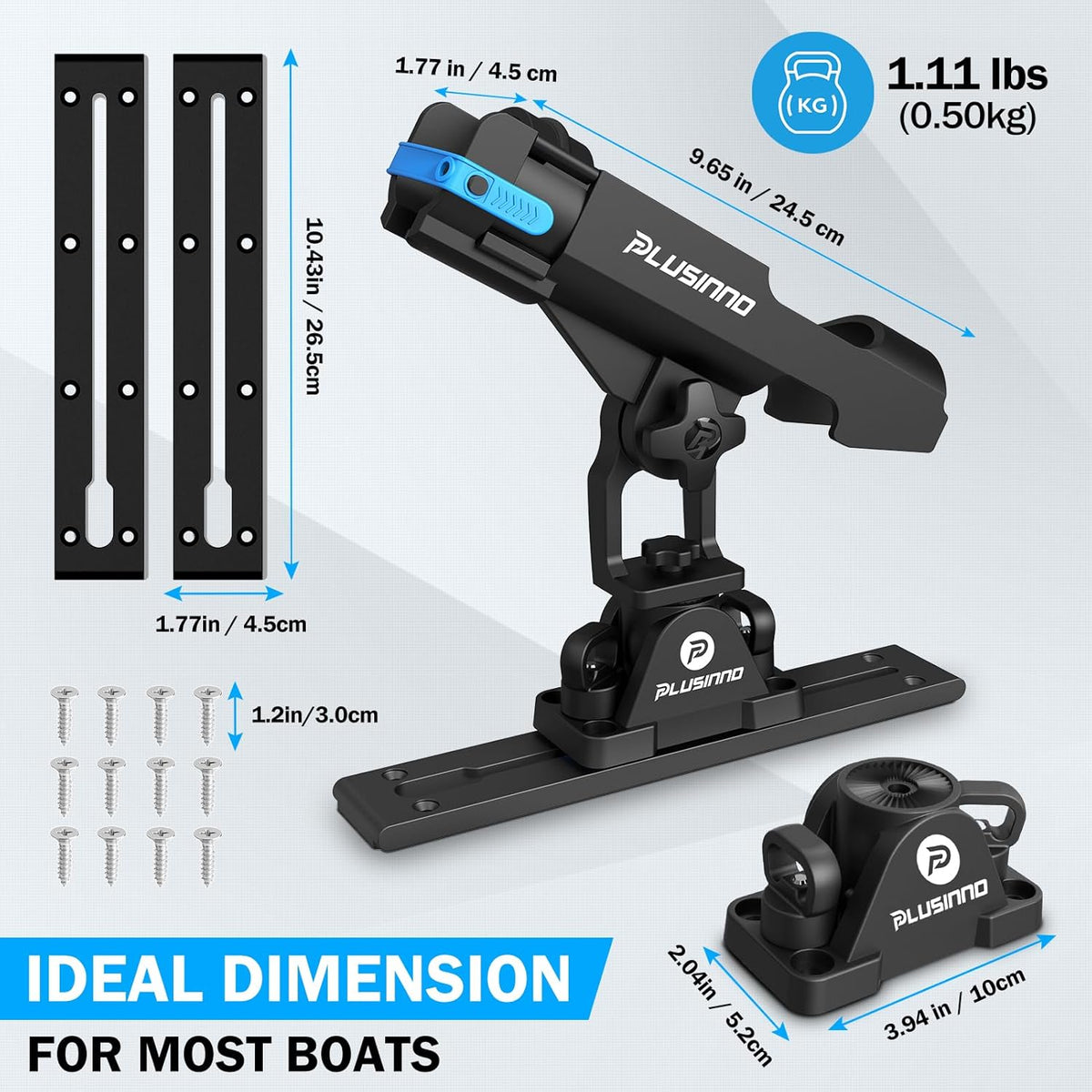 2-in-1 Kayak Fishing Rod Holder with Track System
