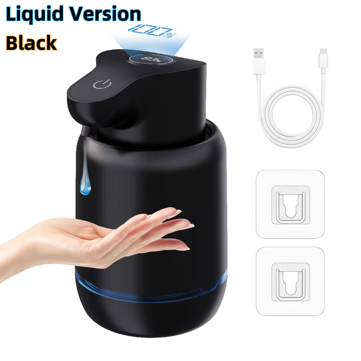 380ML Automatic Foam Soap P11 Dispenser Bathroom Smart Washing Hand Machine with USB Charging White ABS Material