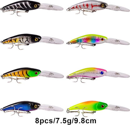 Bass Fishing Lure Kit – Minnow, Crankbait, Popper & Pencil Baits