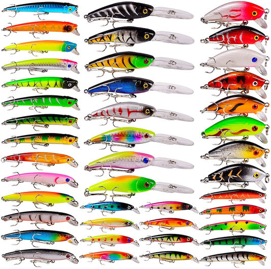 Bass Fishing Lure Kit – Minnow, Crankbait, Popper & Pencil Baits