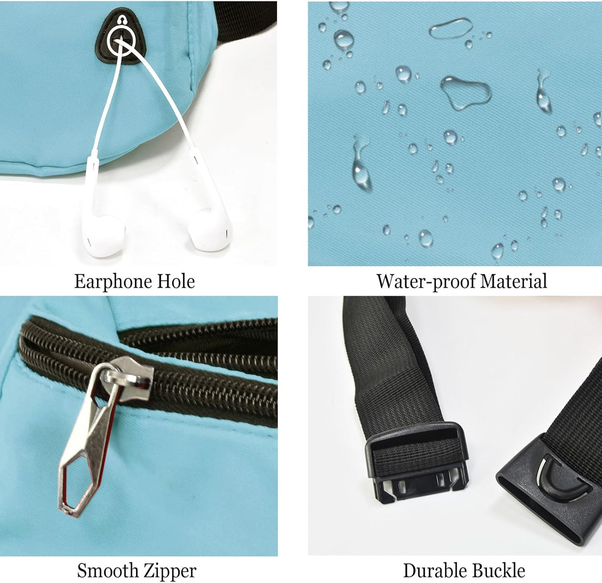 Fanny Pack for Women Men,Crossbody Water Resistant Sports Waist Bag Pack