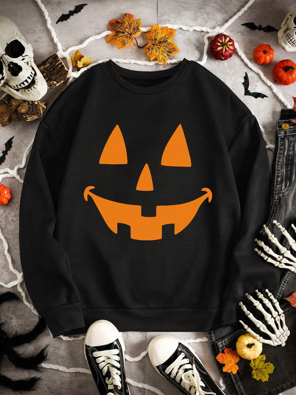 SHEIN Ezwear Halloween Print Sweatshirt