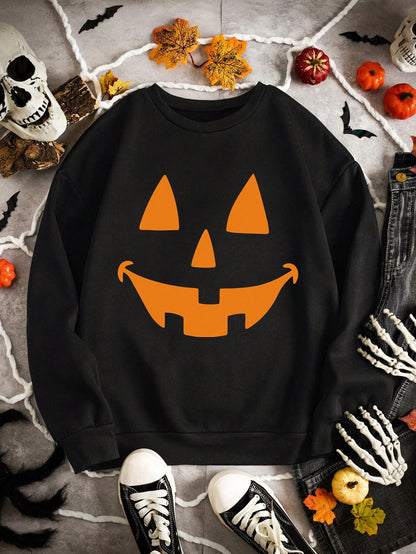 SHEIN Ezwear Halloween Print Sweatshirt