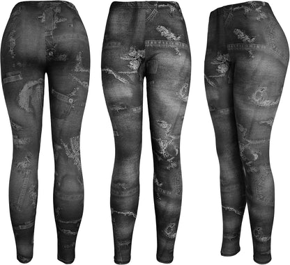 Kmystic Women'S Cotton Blend Basic Workout Fun Printed Leggings
