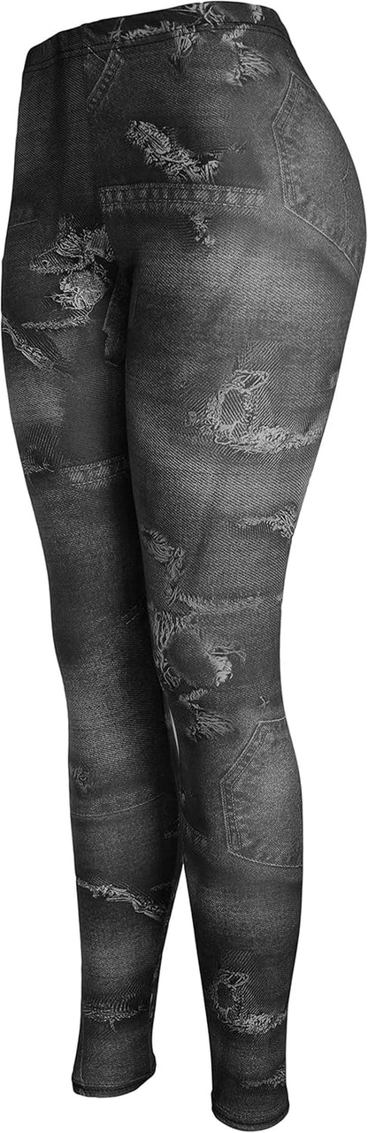 Kmystic Women'S Cotton Blend Basic Workout Fun Printed Leggings