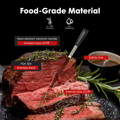 Smart Wireless Meat Thermometer - Bluetooth App, 2 Probe Set