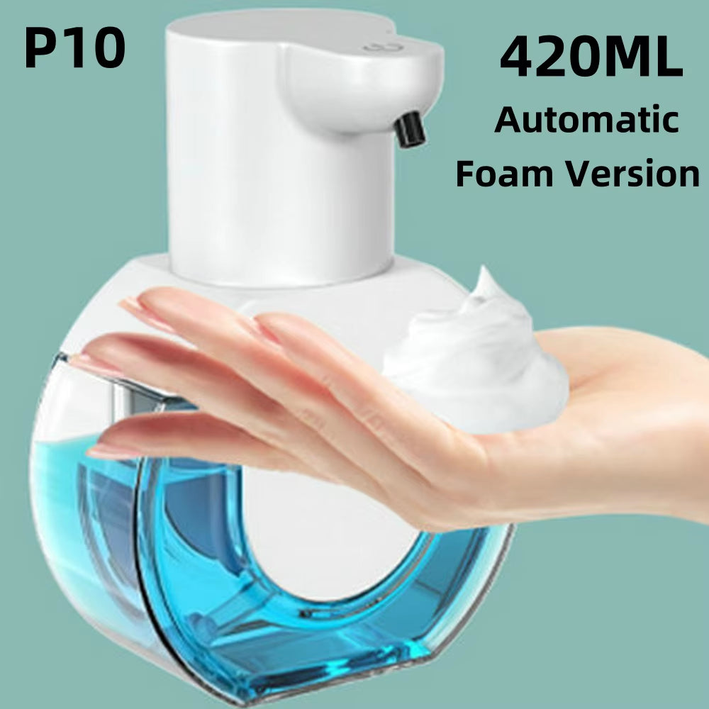 380ML Automatic Foam Soap P11 Dispenser Bathroom Smart Washing Hand Machine with USB Charging White ABS Material