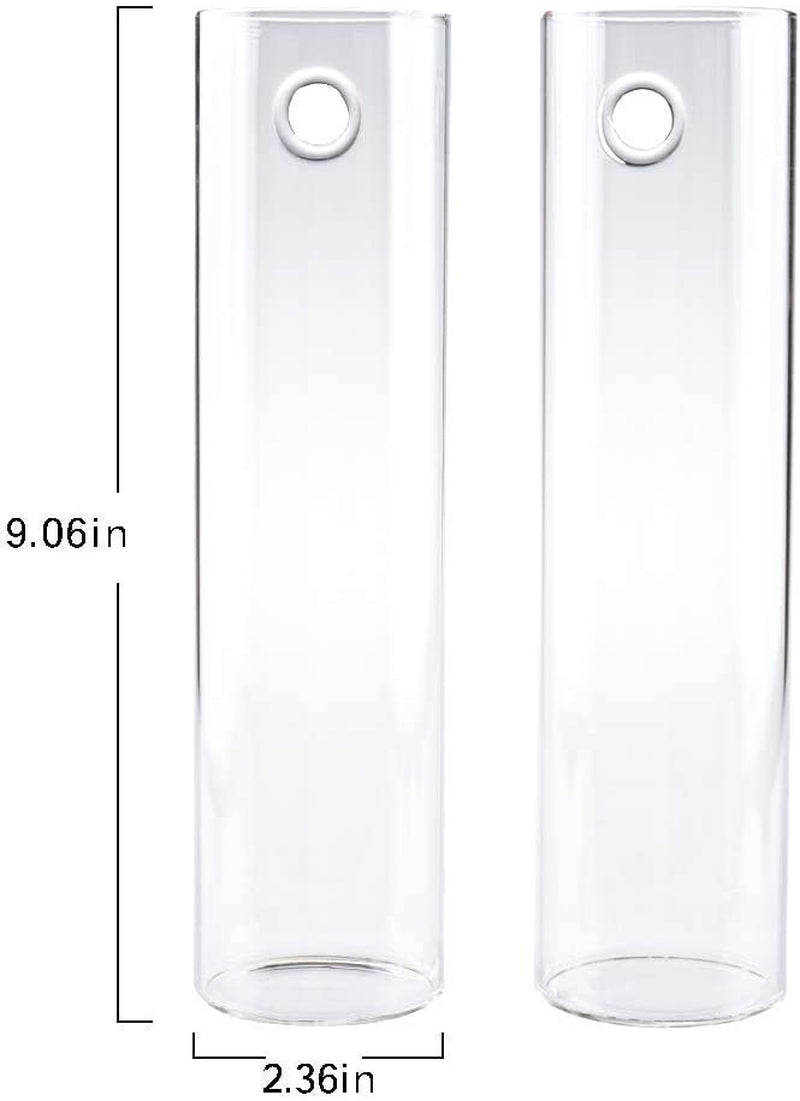 Wall-Mounted Plant Terrarium Propagation Station - 4 Cylinder Hanging Glass Tubes Planter for Hydroponic Plants, Indoor Wall Vases & Decorative Plant Holder Bathroom Office Living Room Decor