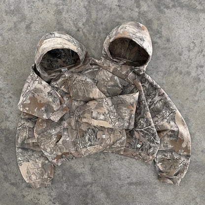 Camo Hoodie – Oversized Zip-Up Jacket with Hood and Relaxed Fit