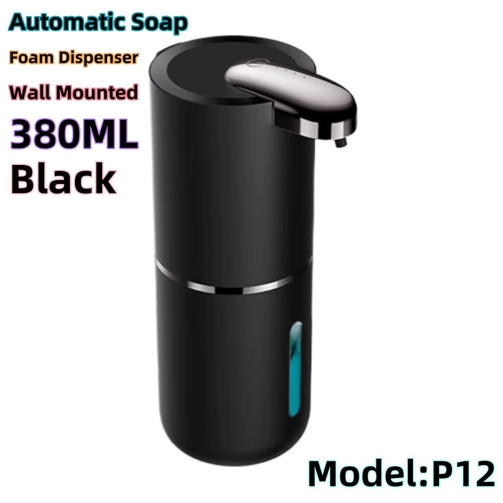 380ML Automatic Foam Soap P11 Dispenser Bathroom Smart Washing Hand Machine with USB Charging White ABS Material