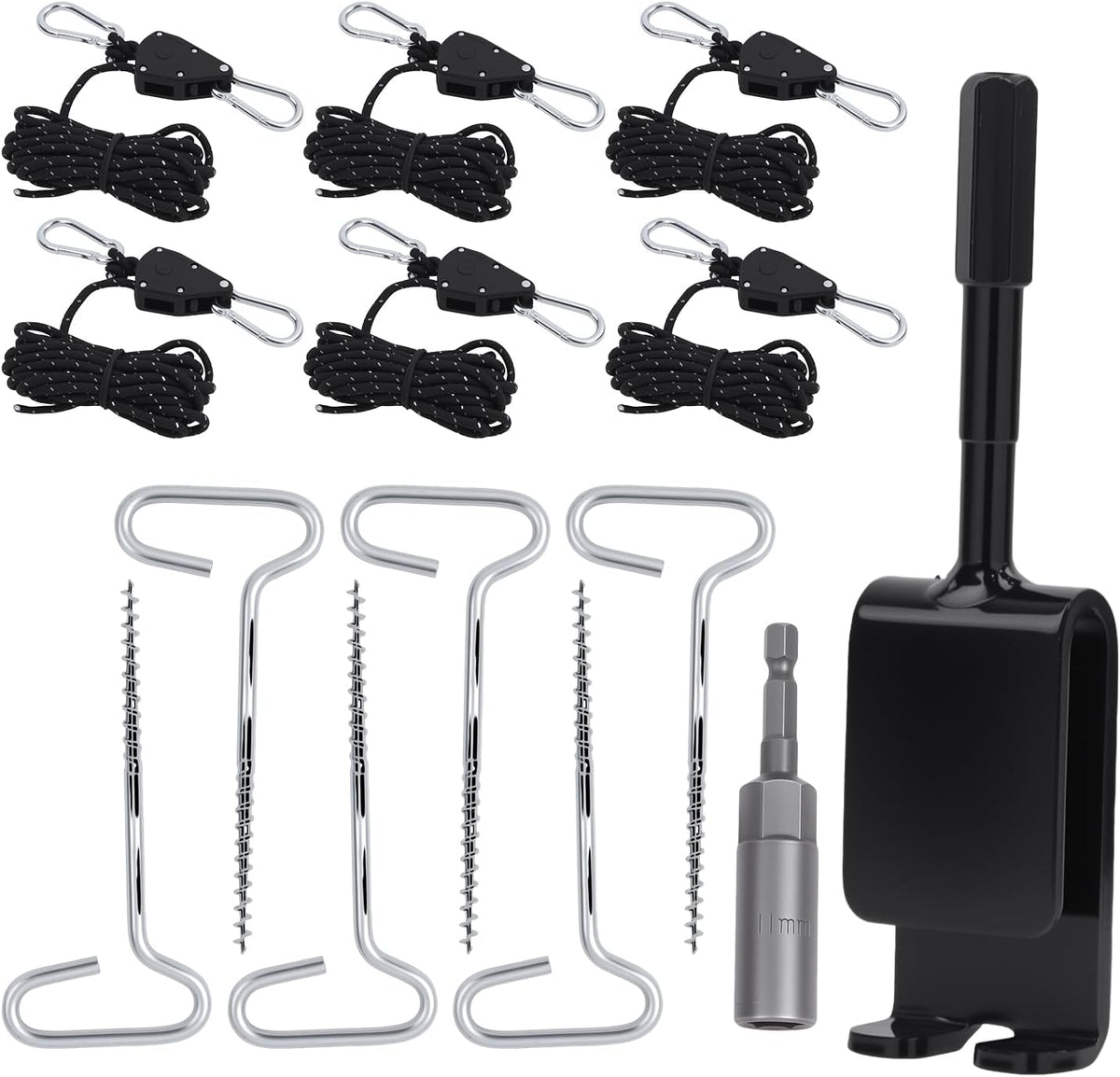 14Pcs Ice Fishing Anchor Tool Kit,Universal Ice Fishing Anchor Tool