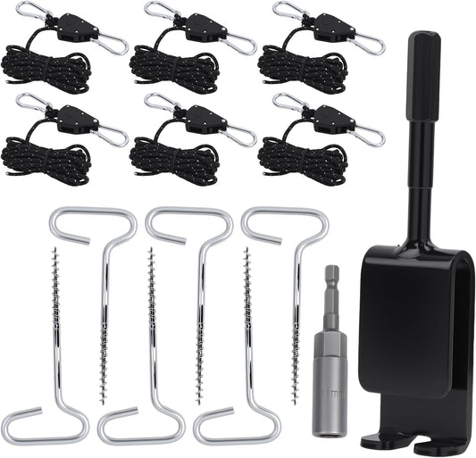 14Pcs Ice Fishing Anchor Tool Kit,Universal Ice Fishing Anchor Tool
