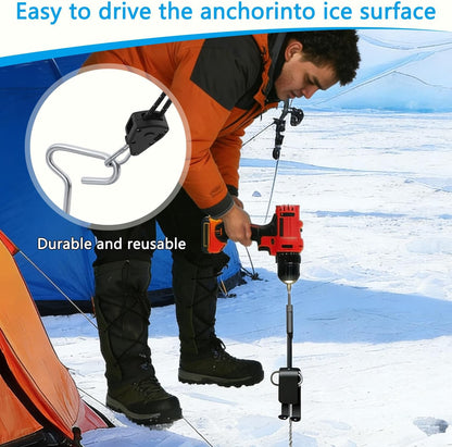 14Pcs Ice Fishing Anchor Tool Kit,Universal Ice Fishing Anchor Tool