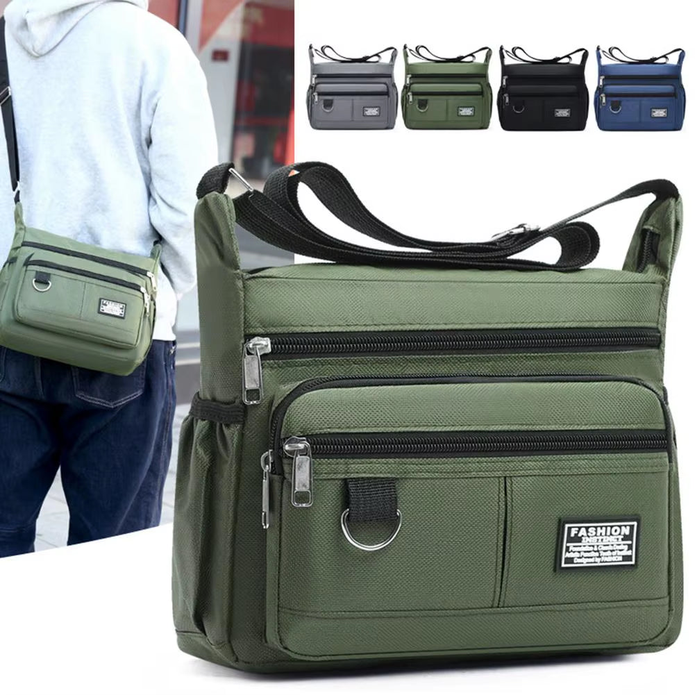 Mens Crossbody Bag Single Shoulder Bags Big Capacity Multi-Pockets Storage Bag Fashion Handbag Business Crossbody Bags