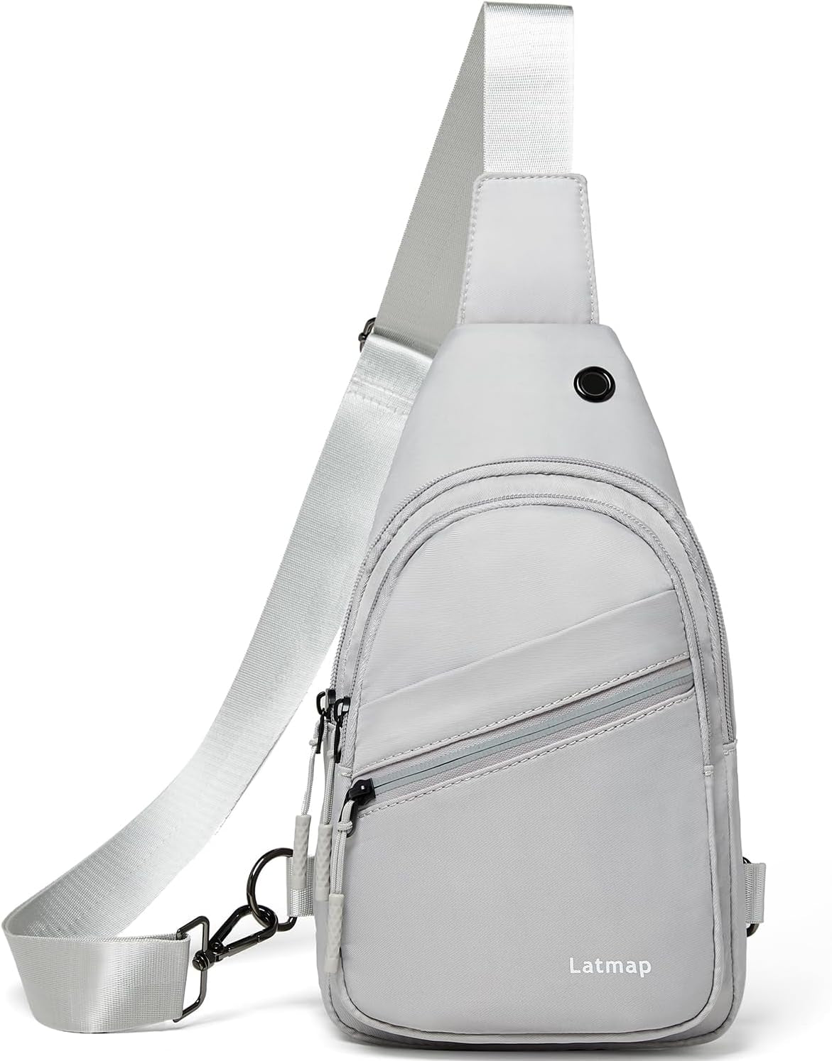 7L Sling Bag for Women Faux Leather anti Theft Small Casual Daypack Backpack Fanny Pack Crossbody Chest Bags Purse Waterproof Light Grey