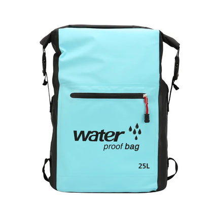 25L PVC Swimming Waterproof Dry Bag Double Straps Rafting Sports Kayaking Canoeing Swimming Bag Travel Kit Backpack Storage Bag