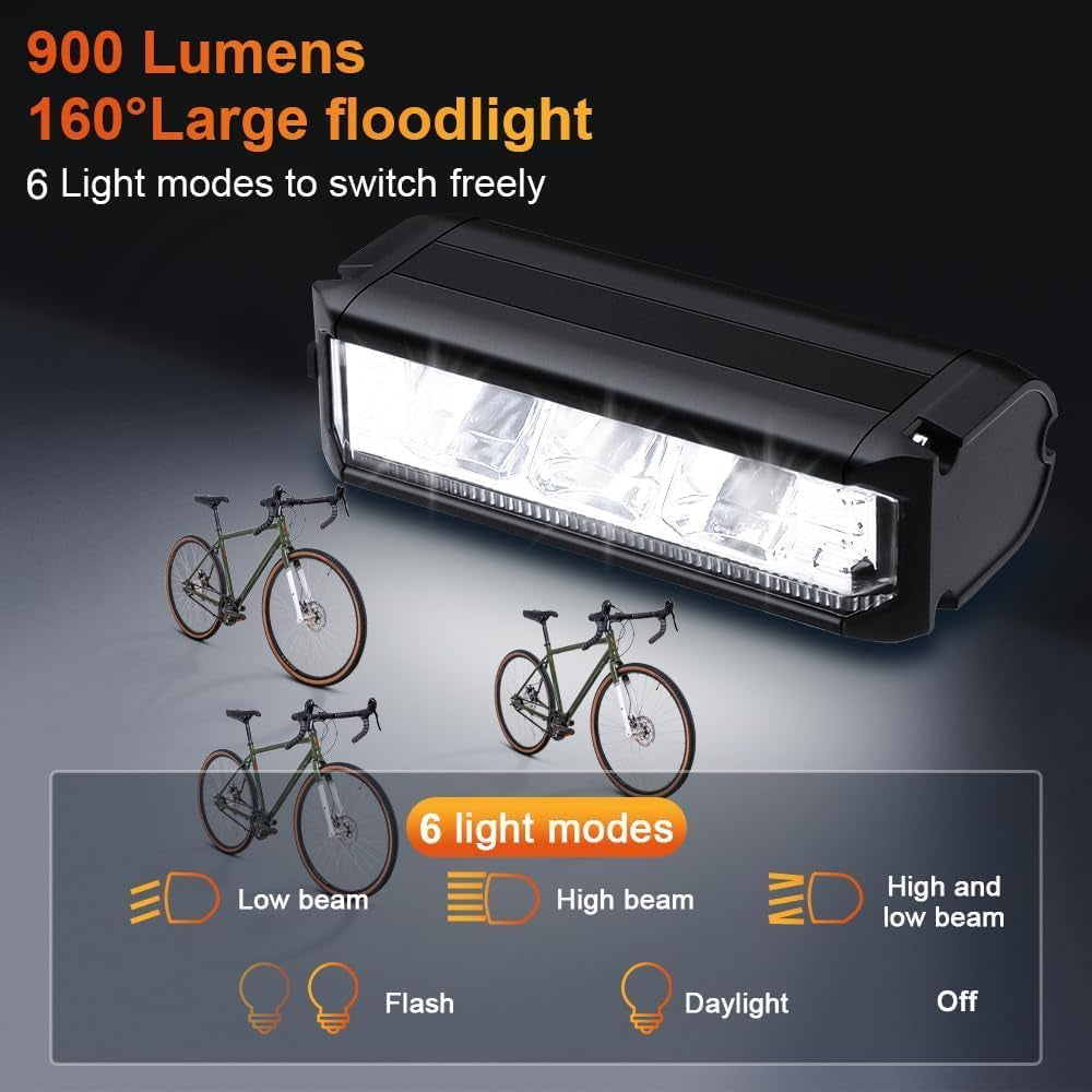 Professional Bike Light Set with Integrated Horn Alarm, Remote-Controlled Tail Light Featuring Turn Signals and Brake Light, Rechargeable Front and Rear Headlights for Night Riding