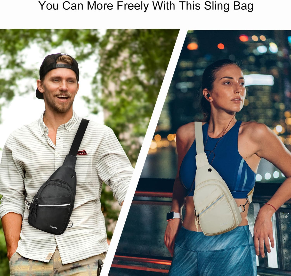 7L Sling Bag for Women Faux Leather anti Theft Small Casual Daypack Backpack Fanny Pack Crossbody Chest Bags Purse Waterproof Light Grey