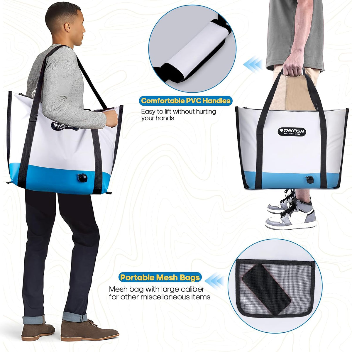 Insulated Fish Cooler Bag, Fish Kill Bag for Caught Fish