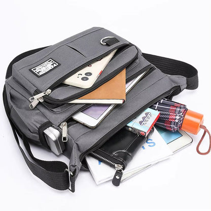 Mens Crossbody Bag Single Shoulder Bags Big Capacity Multi-Pockets Storage Bag Fashion Handbag Business Crossbody Bags