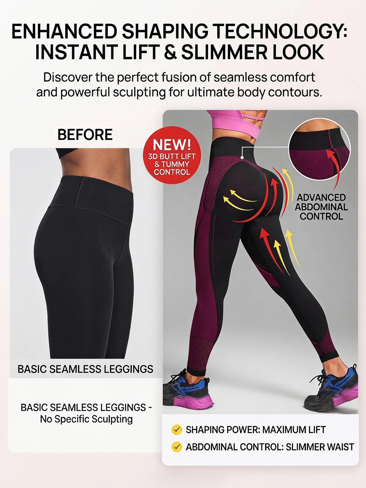 Innovista Innovista Seamless Workout Sports Leggings High Support Waisted V-Back Daily Athleisure Yoga Pilates HIIT Training Office to Gym Tights Activewear Bottoms Structured Clothes Buttery Soft Trousers Comfort Movement Functional Tummy Control Compression Squat Proof No Seam Pants Cardio Fall Outdoor Exercise UV Protection Healthy TT Viral IG Reel Ready FYP INSTA OOTD Red Black Working Mom Fitness Charm Purple Utilitarian Chic Christmas Style